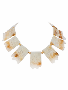 Quartz Galet Necklace - Fan