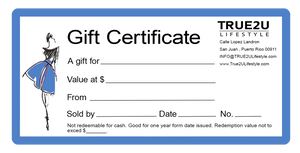 True2U Lifestyle Gift Cards
