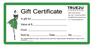 True2U Lifestyle Gift Cards