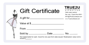 True2U Lifestyle Gift Cards